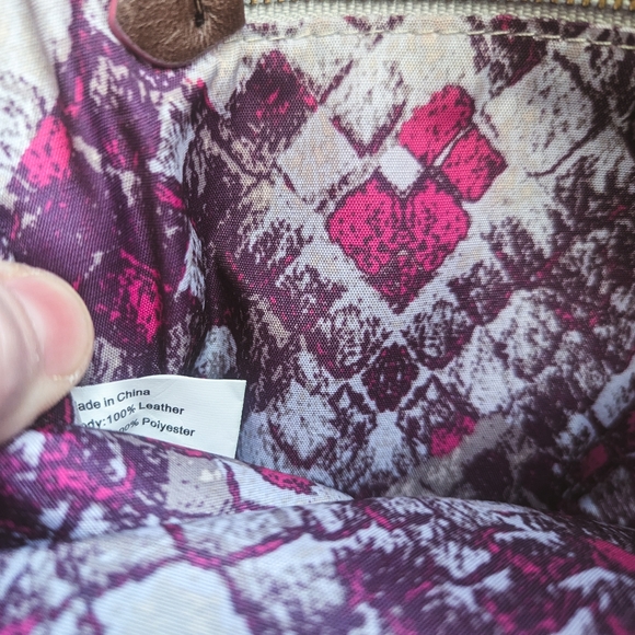 Elliott Lucca Brown Genuine Leather Crossbody Strap Purse - Picture 3 of 10